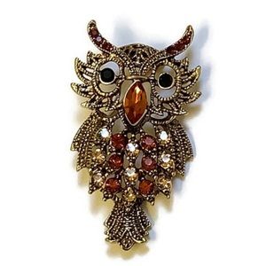 Brown Owl Brooch